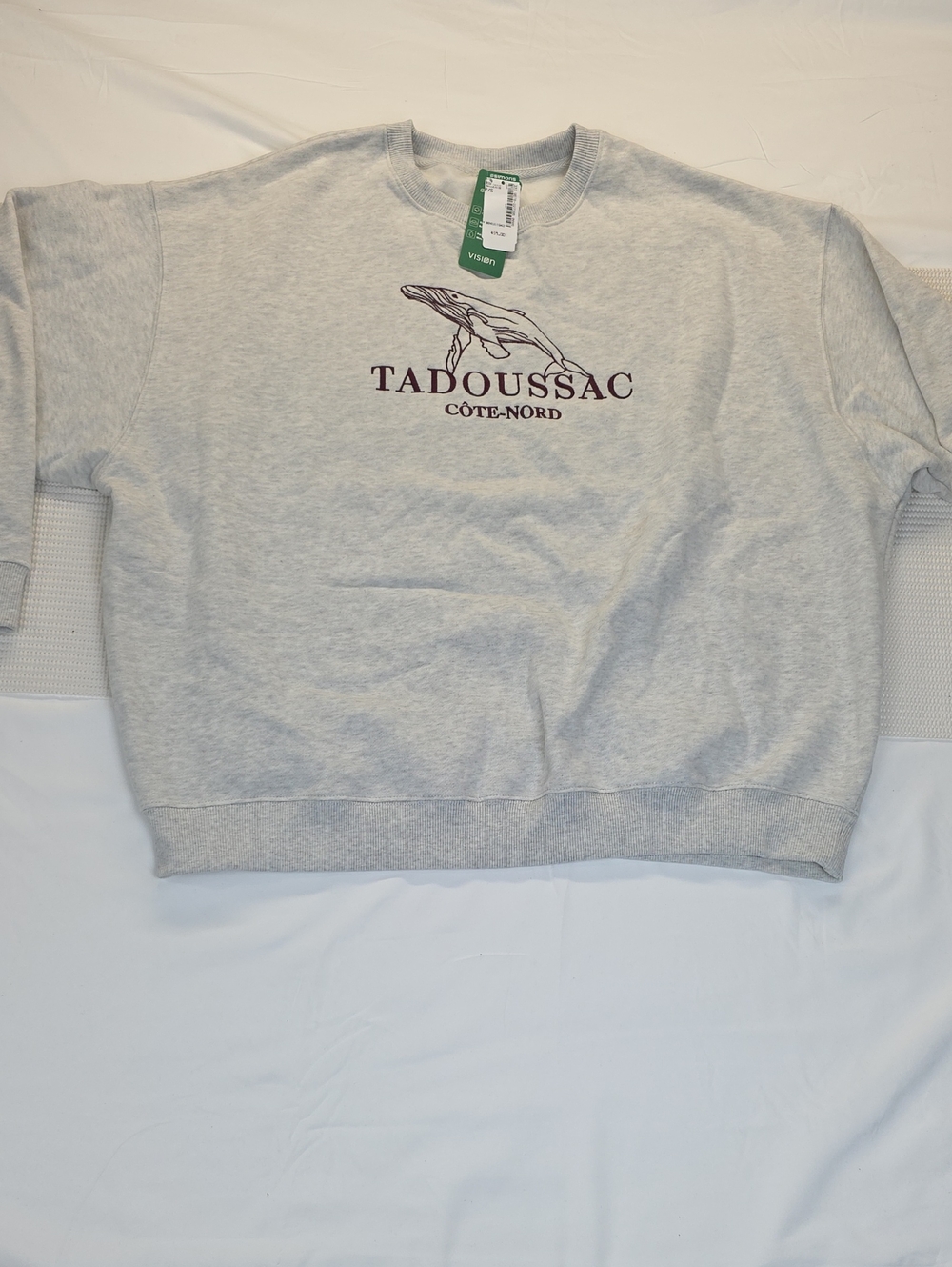 Côte-Nord Men's Light Gray Crewneck Sweatshirt Small